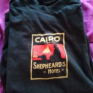 Black used tee shirt